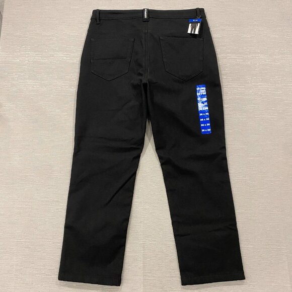CAT Caterpillar Work Pants Mens 36 x 30 Black Canvas Fleece Lined Insulated - Picture 3 of 13